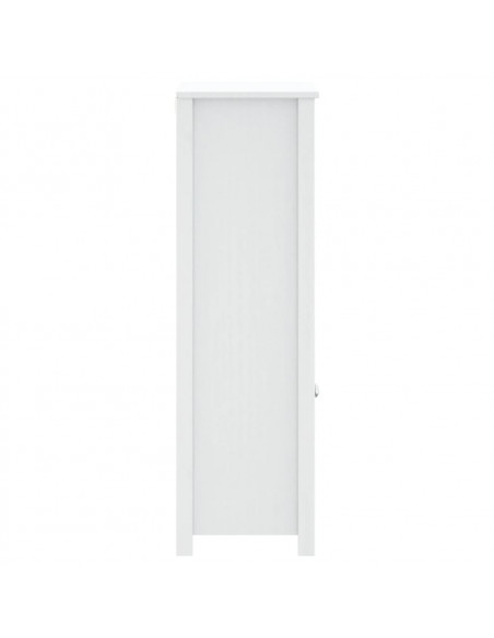 Mobile da Bagno BERG Bianco 69,5x34x110 cm Legno Massello Pino