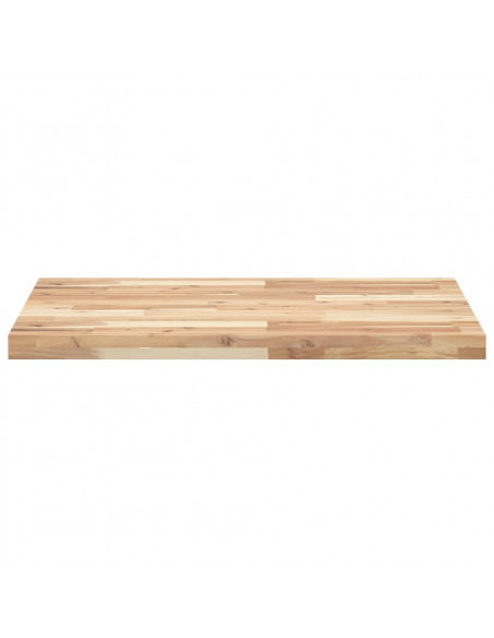 Piano da Bagno Non Trattato 100x60x4cm Legno Massello di Acacia