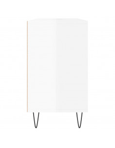 Armadietto Bagno Bianco Lucido 80x33x60cm in Legno Multistrato 2