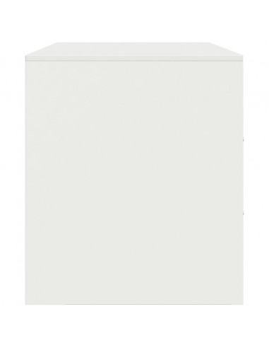 Mobile Porta TV Bianco 99x39x44 cm in Acciaio