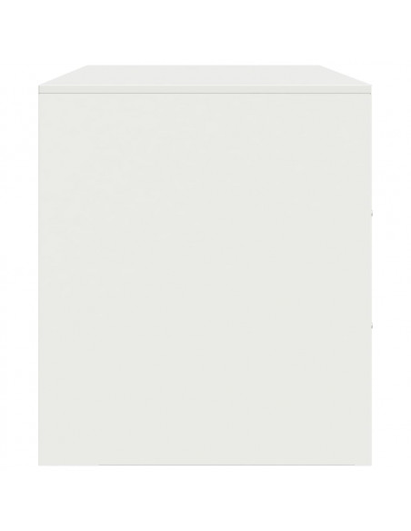 Mobile Porta TV Bianco 99x39x44 cm in Acciaio