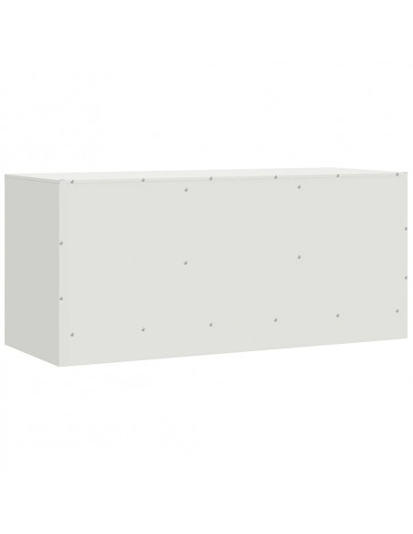 Mobile Porta TV Bianco 99x39x44 cm in Acciaio