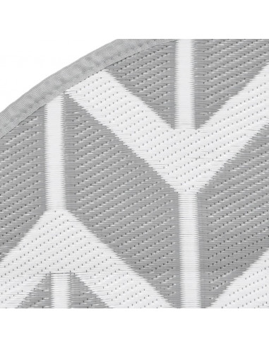 Tappeto da Esterno Grigio Ø120 cm in PP