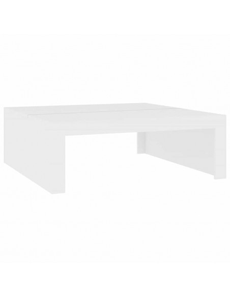 Tavolino da Salotto Bianco 100x100x35 cm Truciolato
