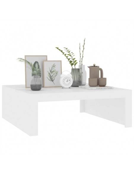 Tavolino da Salotto Bianco 100x100x35 cm Truciolato