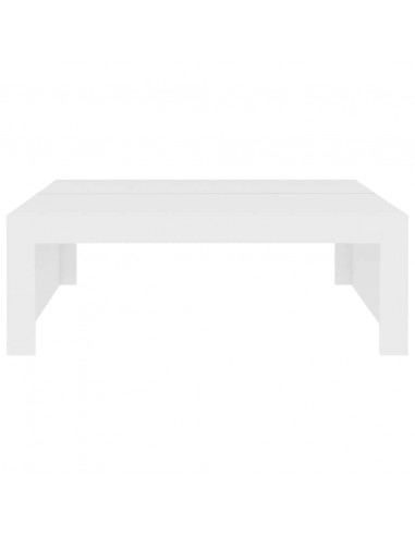 Tavolino da Salotto Bianco 100x100x35 cm Truciolato