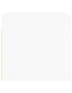 Mobile a Muro con Ante in Vetro Bianco 68,5x37x35 cm 2