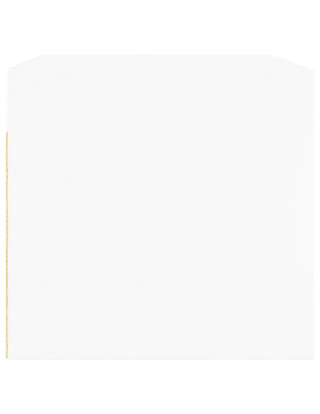 Mobile a Muro con Ante in Vetro Bianco 68,5x37x35 cm