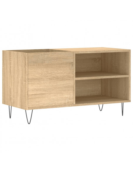 Mobile Porta Dischi Rovere Sonoma 85x38x48 cm Legno Multistrato