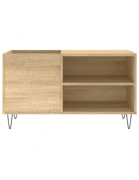 Mobile Porta Dischi Rovere Sonoma 85x38x48 cm Legno Multistrato