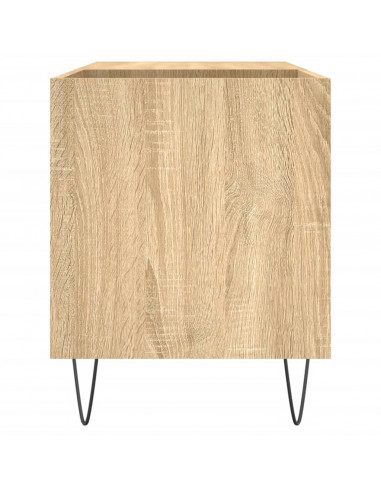 Mobile Porta Dischi Rovere Sonoma 85x38x48 cm Legno Multistrato