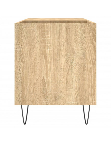 Mobile Porta Dischi Rovere Sonoma 85x38x48 cm Legno Multistrato