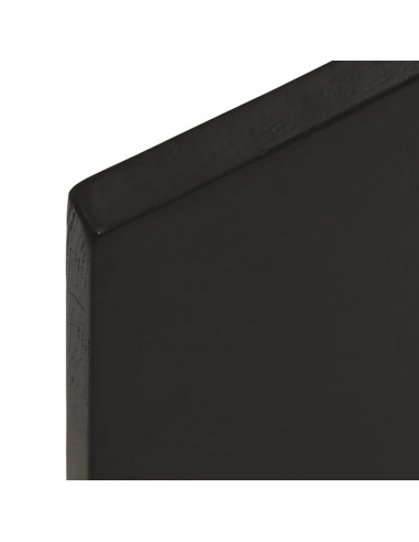 Piano Bagno Marrone Scuro 80x40x2 cm Legno Massello Trattato