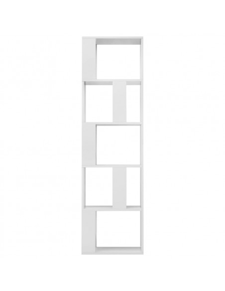Libreria/Divisorio Bianco Lucido 45x24x159 cm Legno Multistrato