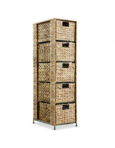 Armadietto Portaoggetti 5 Cesti 25,5x37x100 cm Giacinto d'Acqua