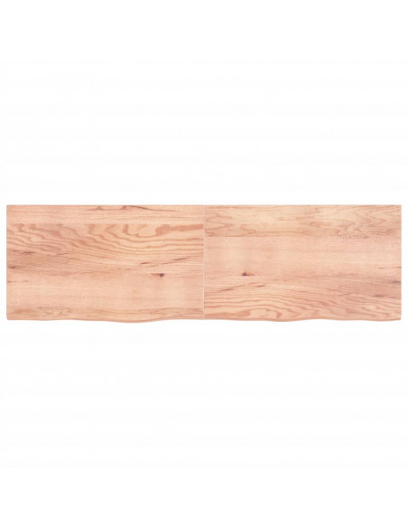 Piano Bagno Marrone 200x60x(2-4) cm Legno Massello Trattato