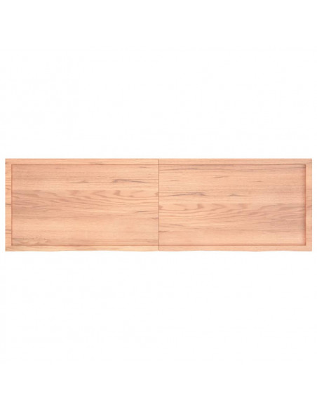 Piano Bagno Marrone 200x60x(2-4) cm Legno Massello Trattato