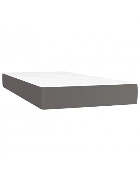 Materasso a Molle Grigio 100x200x20 cm in Similpelle