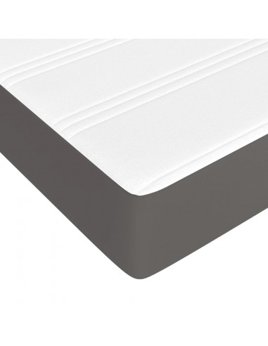 Materasso a Molle Grigio 100x200x20 cm in Similpelle
