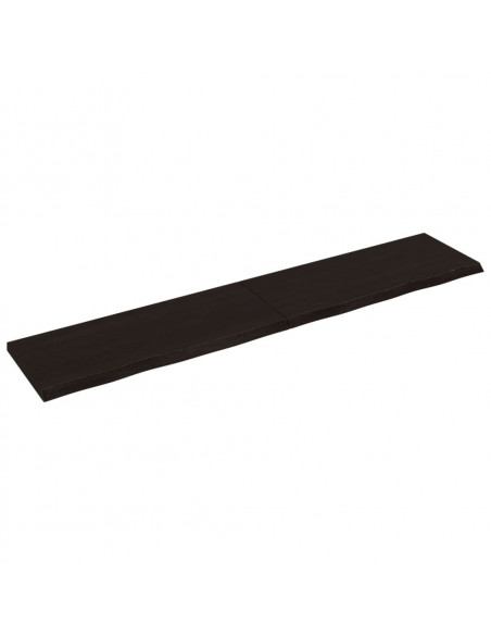 Piano Bagno Marrone Scuro 200x40x(2-4)cm Legno Trattato