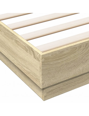 Giroletto con Luci LED Rovere Sonoma 140x200 cm