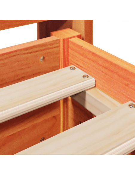 Letto senza Materasso Marrone Cera 90x200 cm Legno di Pino