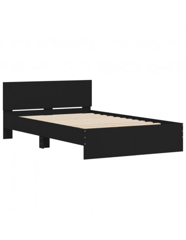 Giroletto con Testiera Nero 135x190 cm