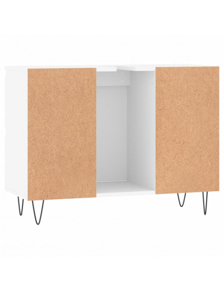 Mobile da Bagno Bianco 80x33x60 cm in Legno Multistrato