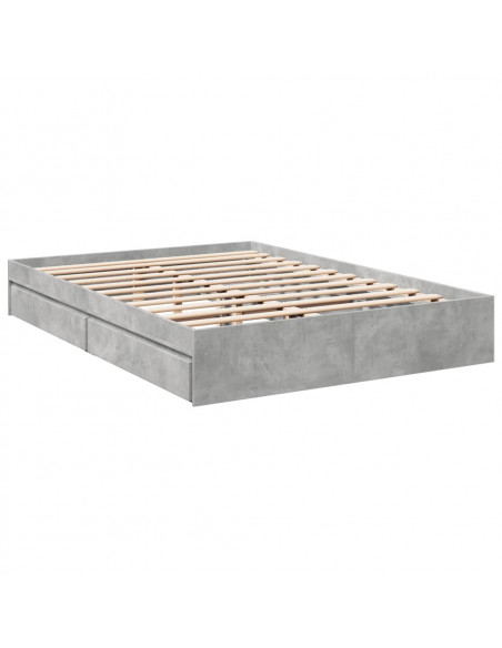Giroletto Cassetti Grigio Cemento 150x200 cm Legno Multistrato