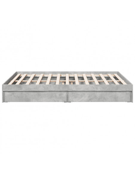Giroletto Cassetti Grigio Cemento 150x200 cm Legno Multistrato