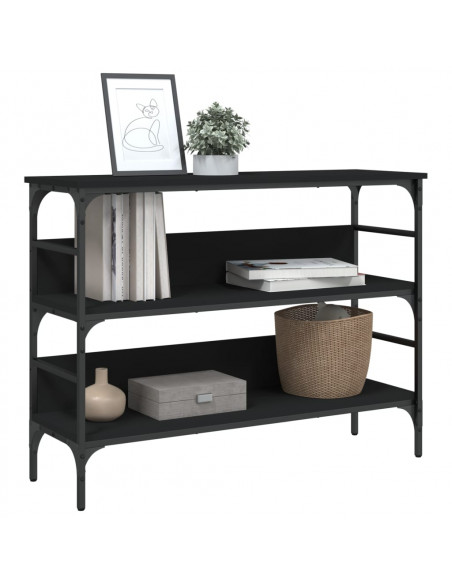 Tavolino Consolle Nero 100x32x75 cm in Legno Multistrato