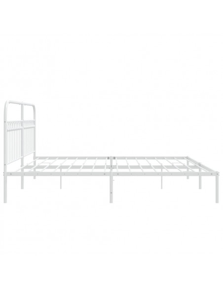 Giroletto con Testiera Metallo Bianco 193x203 cm