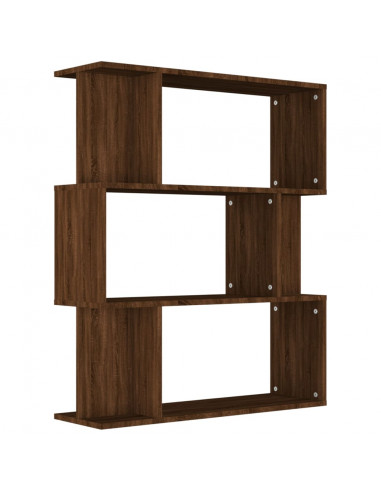 Libreria/Divisorio Rovere Marrone 80x24x96 cm Legno Multistrato