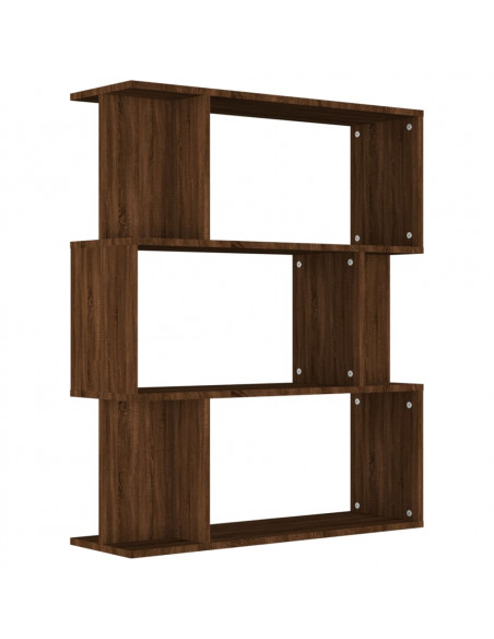 Libreria/Divisorio Rovere Marrone 80x24x96 cm Legno Multistrato