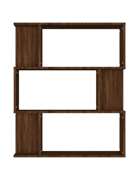 Libreria/Divisorio Rovere Marrone 80x24x96 cm Legno Multistrato