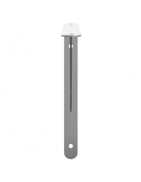 Staffe per Mensola 4 pz 40x2,5x25 cm in Acciaio Inox Argento