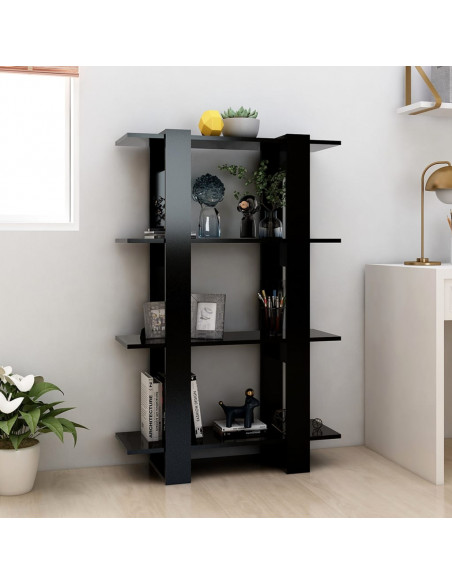 Libreria/Divisorio Nero 80x30x123,5 cm