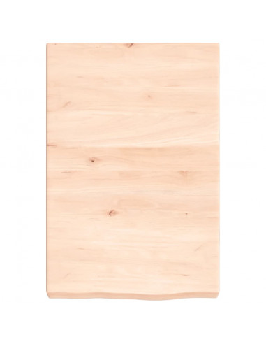 Piano Bagno 40x60x(2-6) cm in Legno Massello Non Trattato