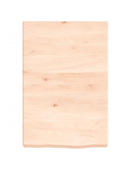 Piano Bagno 40x60x(2-6) cm in Legno Massello Non Trattato