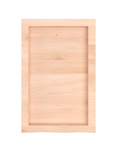 Piano Bagno 40x60x(2-6) cm in Legno Massello Non Trattato