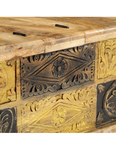 Tavolino da Salotto 100x50x35 cm in Legno Massello di Mango