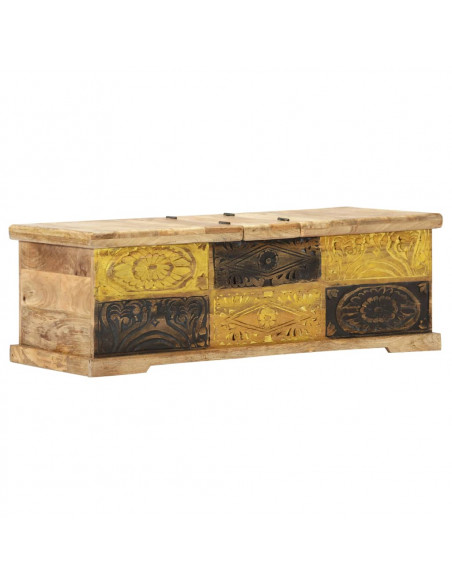 Tavolino da Salotto 100x50x35 cm in Legno Massello di Mango