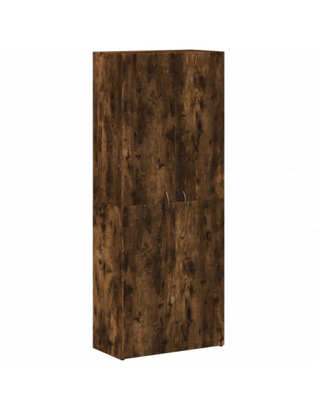 Schedario Rovere Fumo 60x32x153 cm in Truciolato