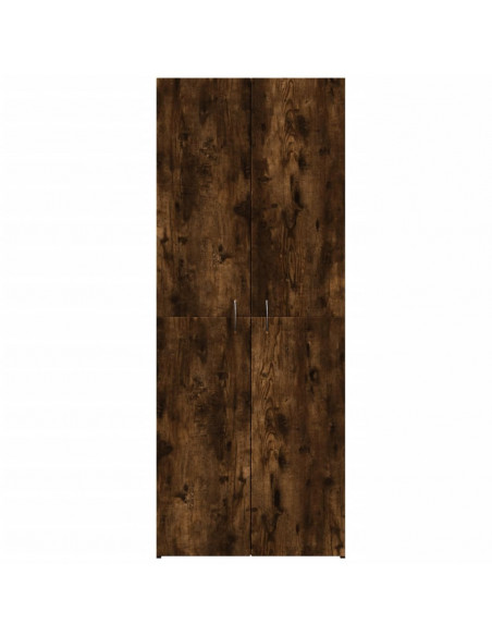 Schedario Rovere Fumo 60x32x153 cm in Truciolato