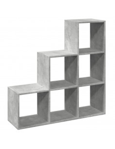 Libreria Divisorio 3Ripiani Grigio Cemento 99x29x99 Truciolato 2