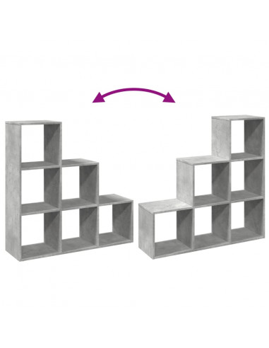 Libreria Divisorio 3Ripiani Grigio Cemento 99x29x99 Truciolato