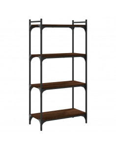Libreria 4 Ripiani Rovere Marrone 60x30x120cm Legno Multistrato 2