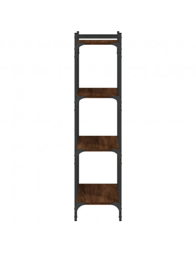 Libreria 4 Ripiani Rovere Marrone 60x30x120cm Legno Multistrato