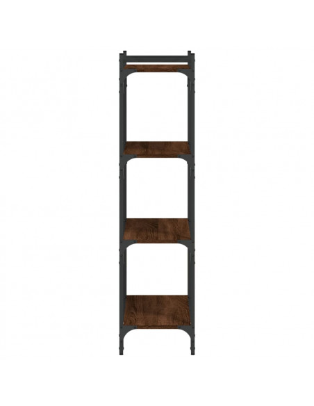 Libreria 4 Ripiani Rovere Marrone 60x30x120cm Legno Multistrato