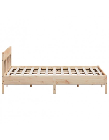 Giroletto con Testiera 200x200 cm in Legno Massello di Pino